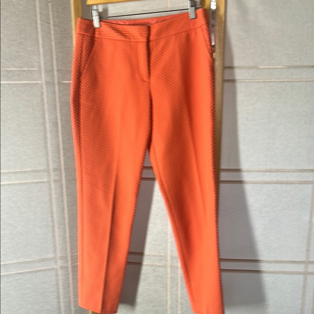 Trina Turk Orange Cropped Ankle Pants
